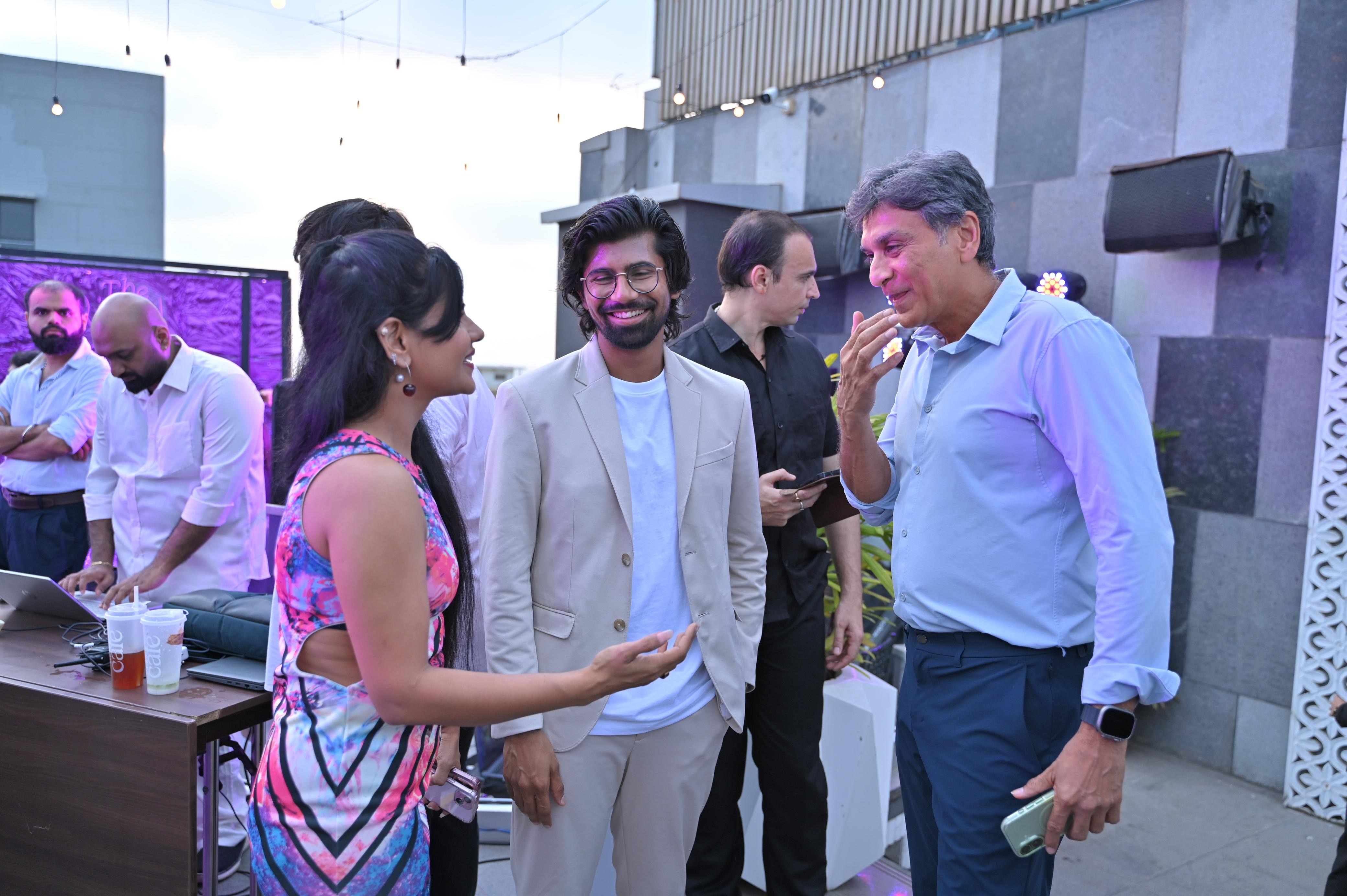 Candid rooftop conversation with Smriti Dubey and Shikhar Vaidya at the Rippl launch, Hyatt Juhu Mumbai